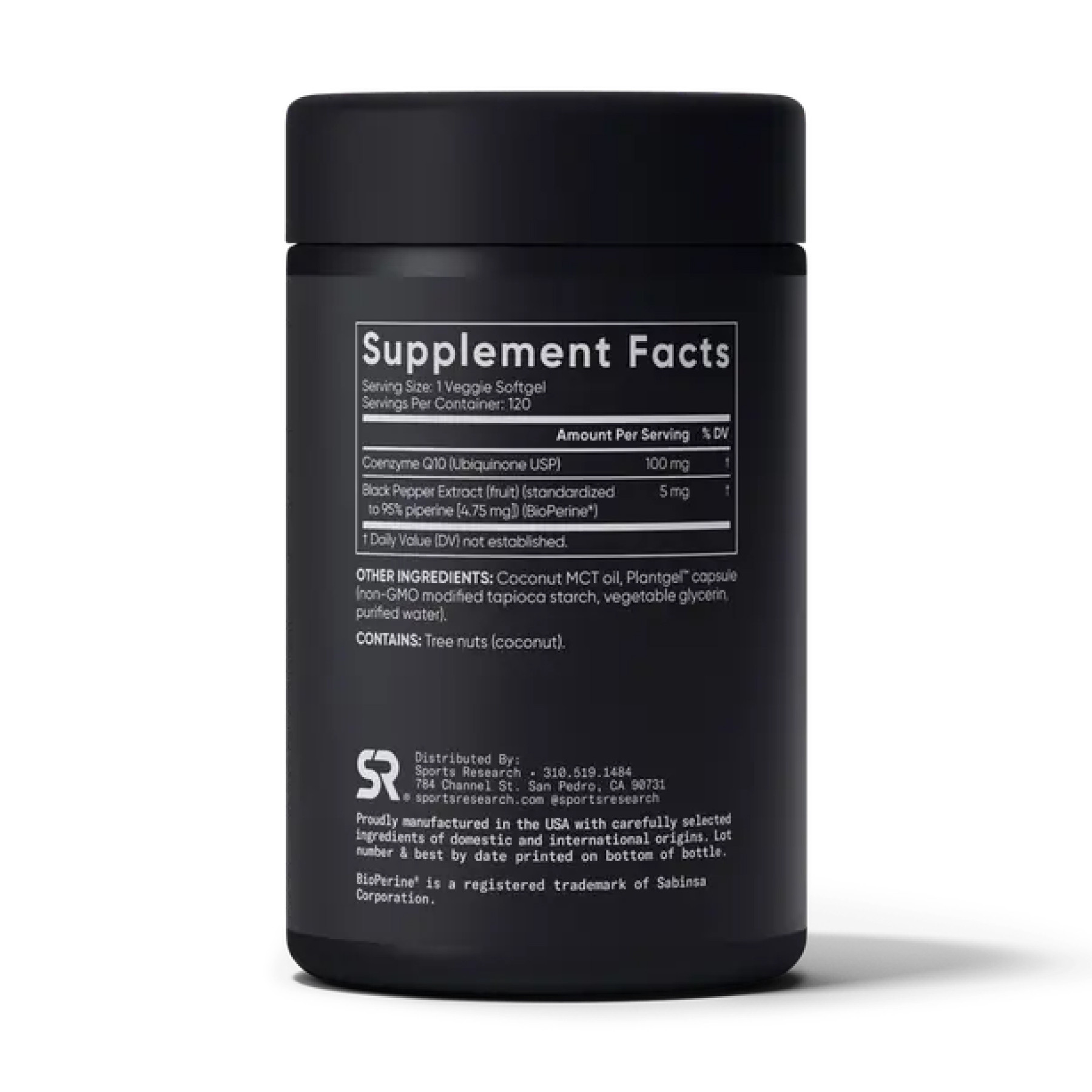 Софт гелеві капсули Sport Research CoQ10 100mg - 120 veg softgels 2023-10-3439
