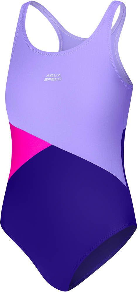 Купальник для дівчат Aqua Speed POLA 8619 світло-фіолетовий, фіолетовий, рожевий Діт 134см 541-48