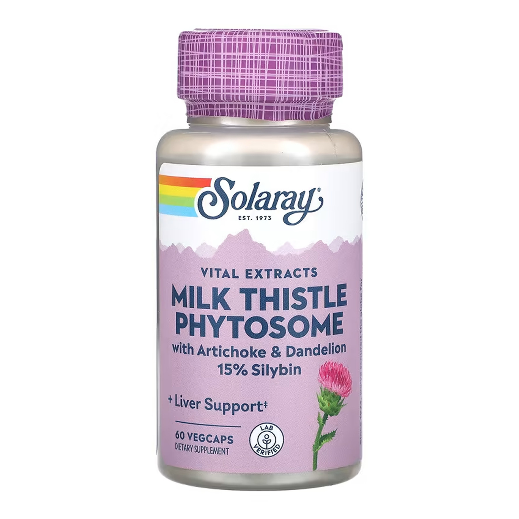 Капсули Solaray Milk Thistle Phytosome 200mg - 60 vcaps 2023-10-6875