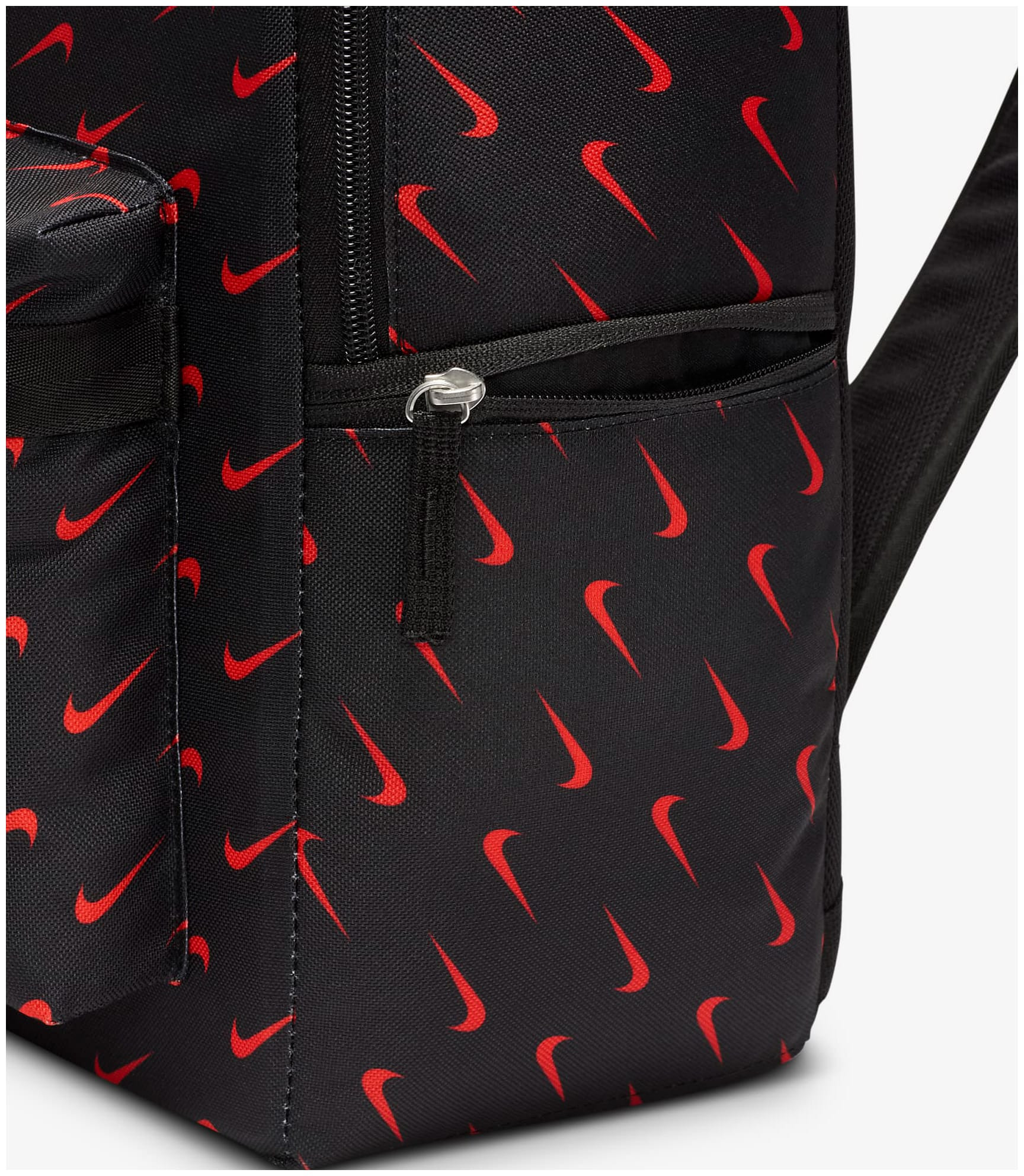 Рюкзак Nike NK HERITAGE BKPK - SWOOSH DROP 25L чорний, червоний Уні 43 х 30.5 х 15 см HF6995-010