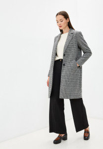 Пальто ONLAGNETE ASTRID CHECK COAT CC OTW 15228610-Black-Checks: PUMICE STONE ONLY M Чорний 15228610-BLACK-CHECKS:PUM