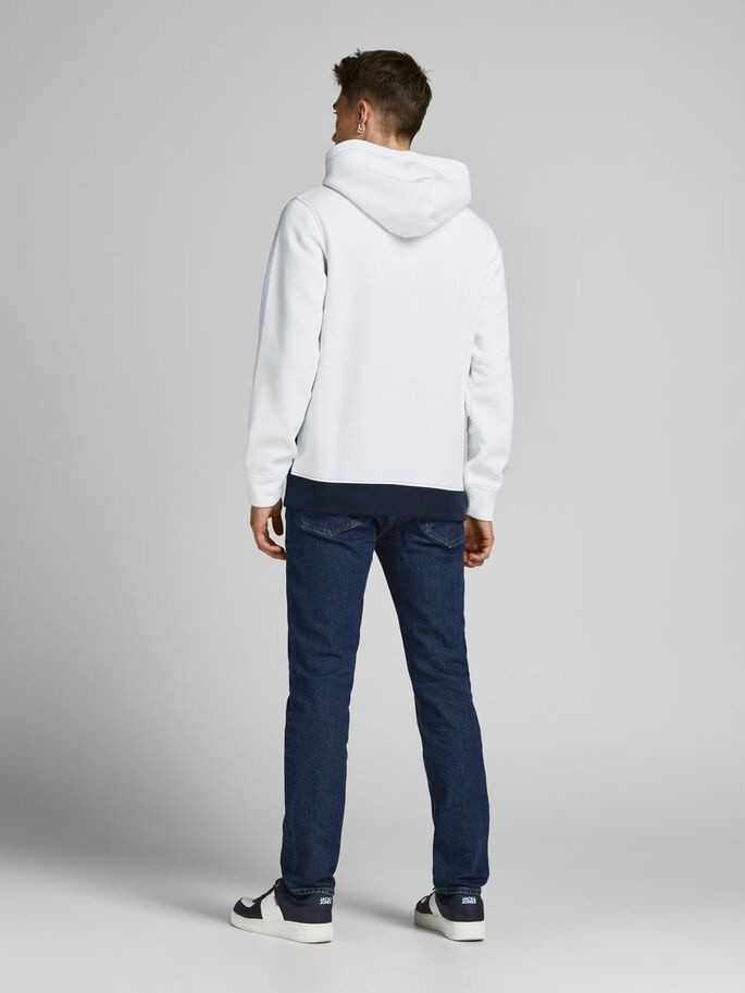 Толстовка JJEURBAN BLOCKING SWEAT HOOD NOOS 12190441-White Jack&Jones XXL Білий 12190441-WHITE-DETAIL:RED