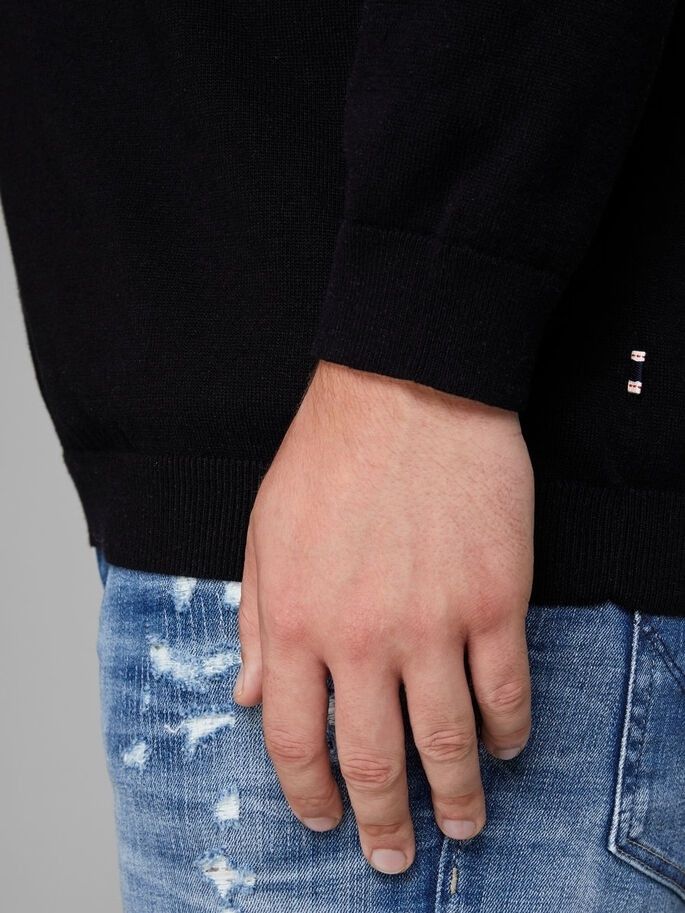 Пуловер JJEBASIC KNIT CREW NECK PS 12144038-Black Jack&Jones PLUS 2XL Чорний 12144038-Black