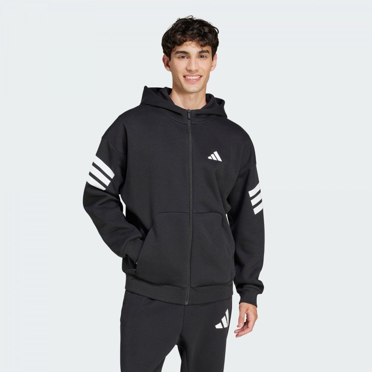 Толстовка M FI 3S FZ JD4827 Adidas L Чорний JD4827