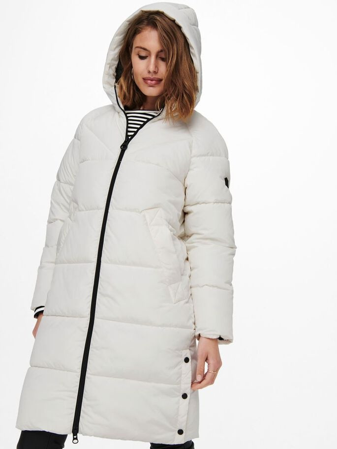 Пальто ONLAMANDA LONG PUFFER COAT CC OTW 15233425-Cloud Dancer ONLY L Білий 15233425-Cloud Dancer