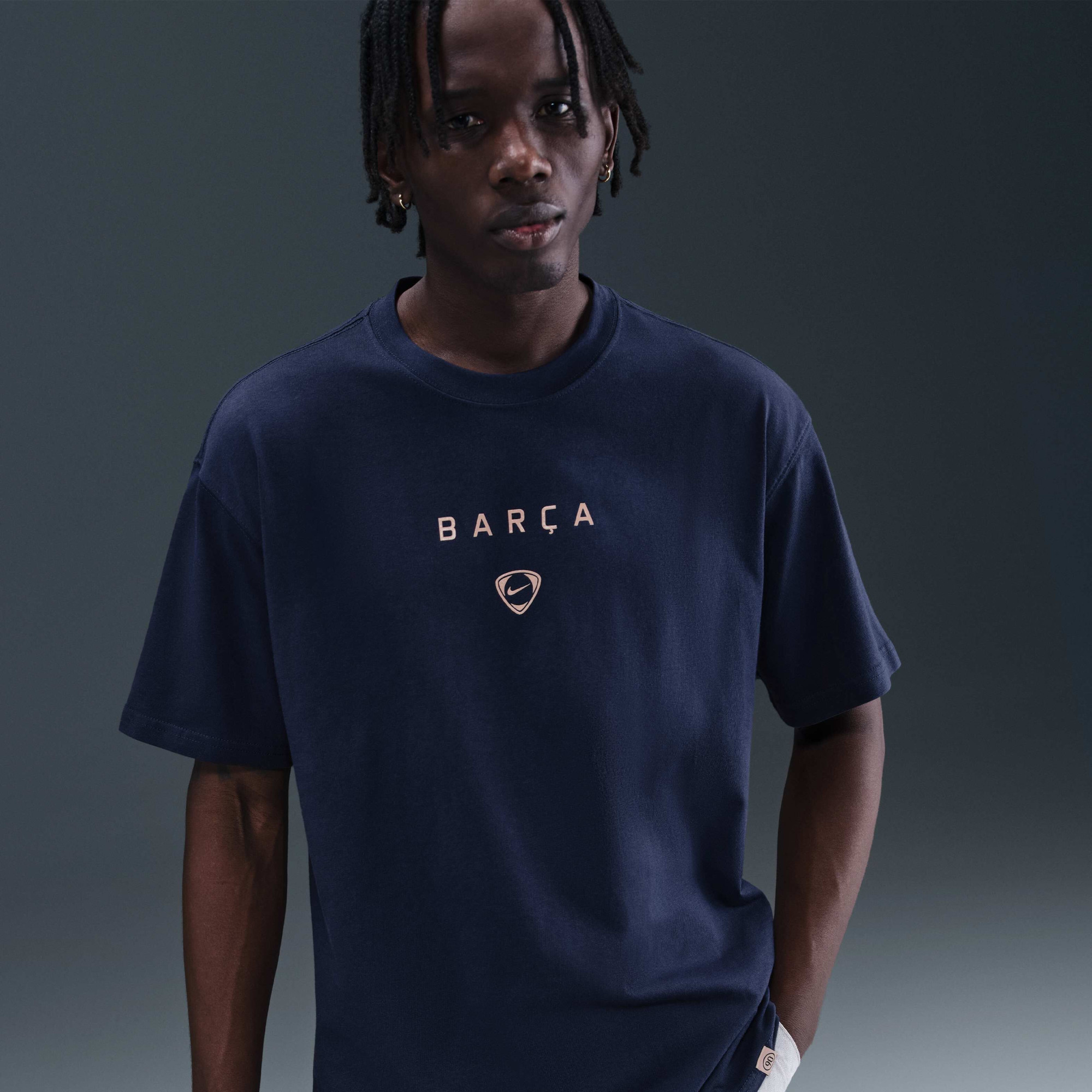 Футболка чоловіча Nike F.C. Barcelona Total90 Wordmark Tee Blue IB7294-410