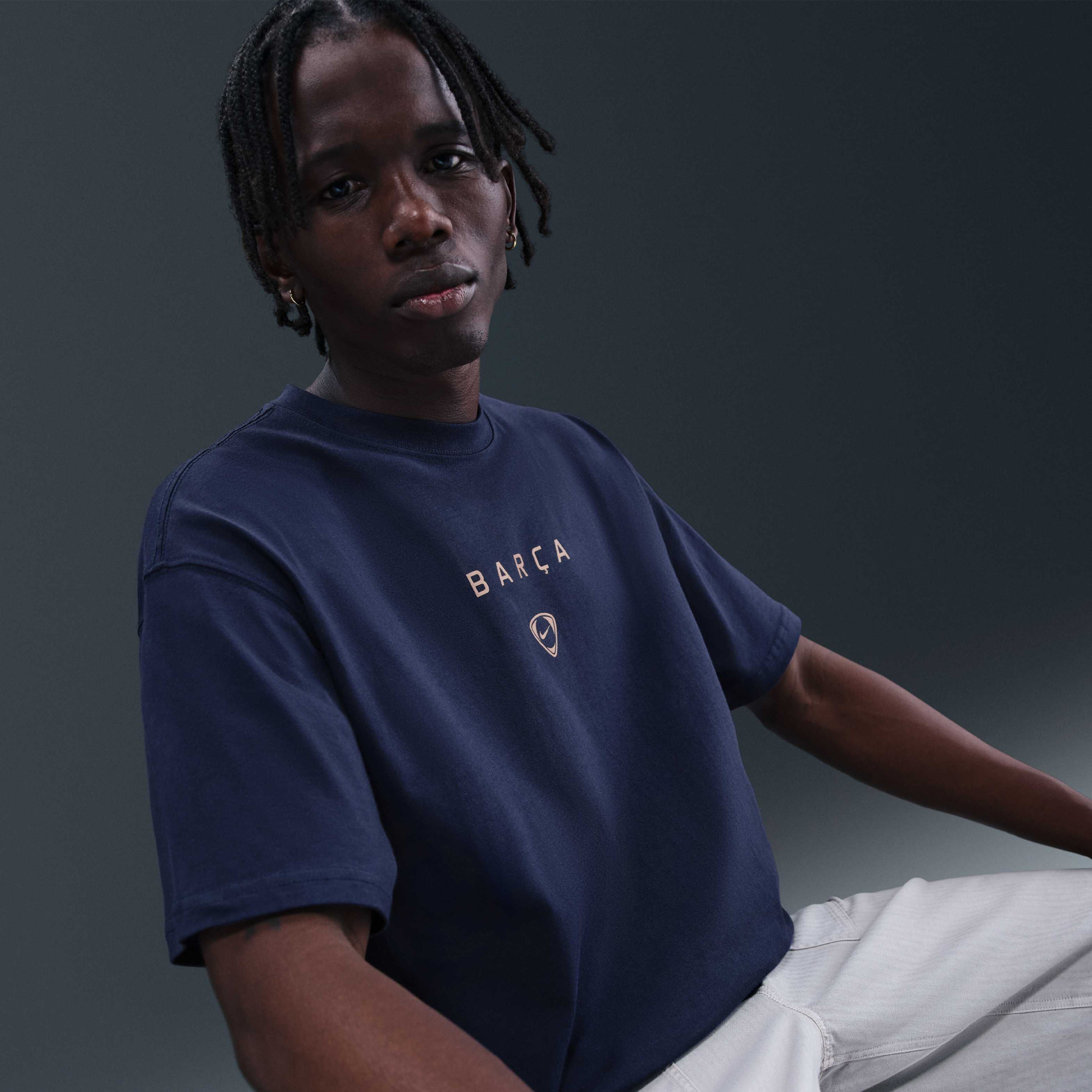 Футболка чоловіча Nike F.C. Barcelona Total90 Wordmark Tee Blue IB7294-410