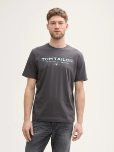 Футболка Printed T-shirt 1045773-10899 Tom Tailor L Темно-сірий 1045773-10899