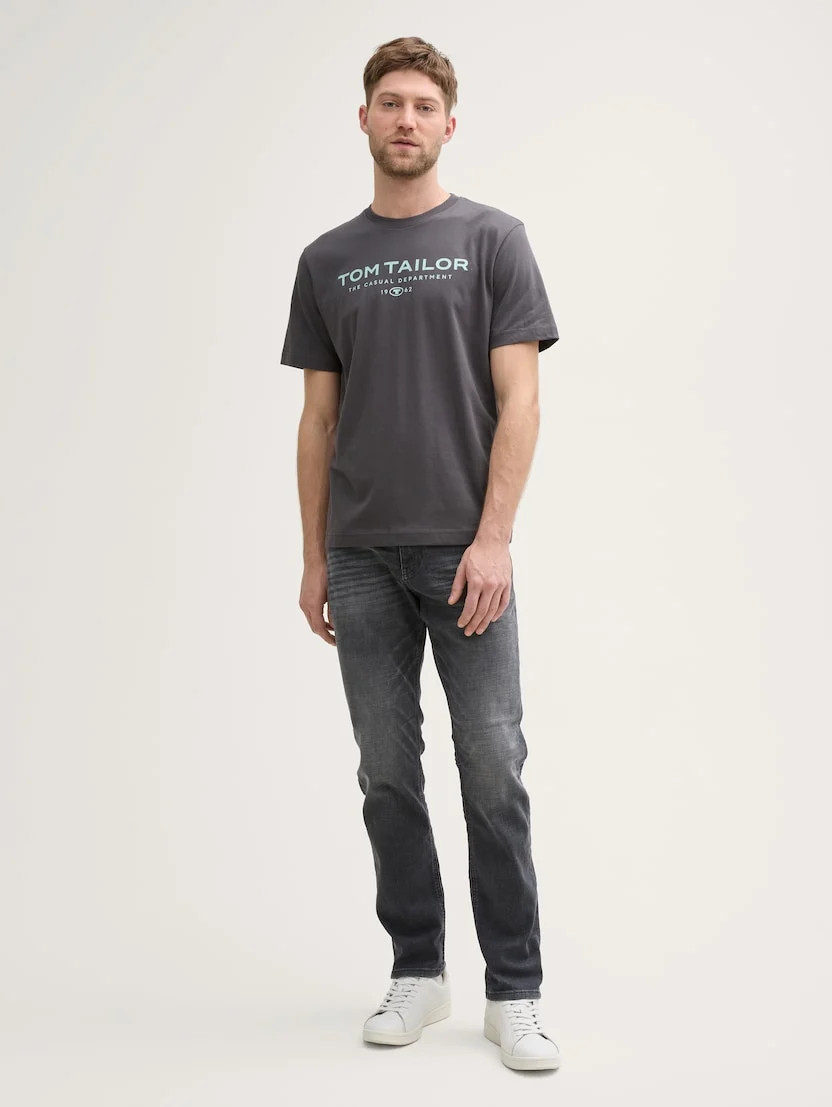 Футболка Printed T-shirt 1045773-10899 Tom Tailor L Темно-сірий 1045773-10899