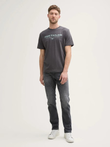 Футболка Printed T-shirt 1045773-10899 Tom Tailor L Темно-сірий 1045773-10899