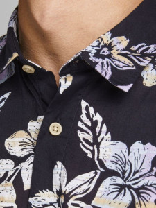 Сорочка JORHAZY SHIRT SS LTN 12187954 Dark Navy Jack&Jones M Темно-синій 12187954DARKNAVY