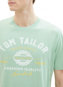 Футболка LOGO TEE MEN'S T-SHIRT 1037735-23383 Tom Tailor L Бірюзовий 1037735-23383