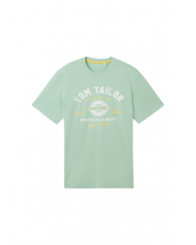 Футболка LOGO TEE MEN'S T-SHIRT 1037735-23383 Tom Tailor L Бірюзовий 1037735-23383