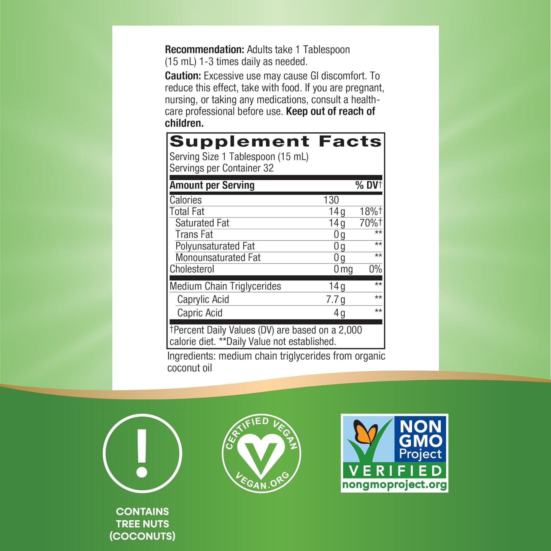 Капсули 100% Organic MCT Oil - 16 oz 2022-10-1088