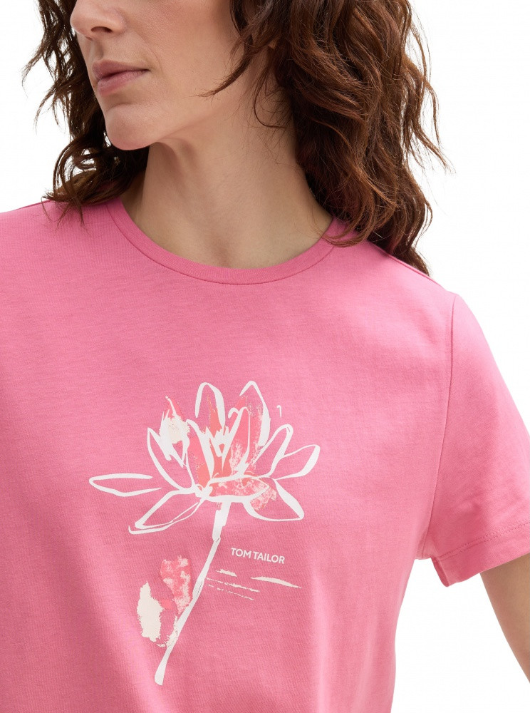Футболка women's T-shirt 1045534-15116 Tom Tailor L Розовий 1045534-15116