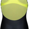 Купальник закритий для дівчат Arena DIM LIGHT SWIMSUIT SWIM PRO BA чорний, жовтий дитячий 140 см (00 008104-560