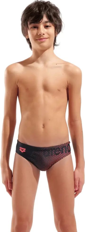 Плавки сліпи для хлопчиків Arena DIM LIGHT SWIM BRIEFS чорний, кораловий дитячий 140 см (008148-504) 008148-504