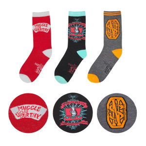 Шкарпетки Harry Potter Fantastic Beasts Newt Scamander Socks Set of 3 мультиколор Уні 36-40 SCAMANDER