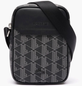 Сумка унісекс Lacoste Monogram Grey/Black NH4410LX.H45