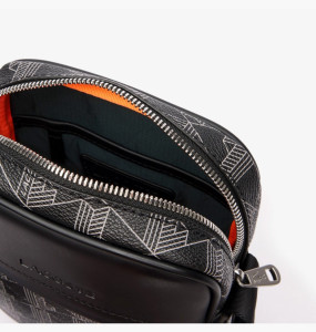 Сумка унісекс Lacoste Monogram Grey/Black NH4410LX.H45