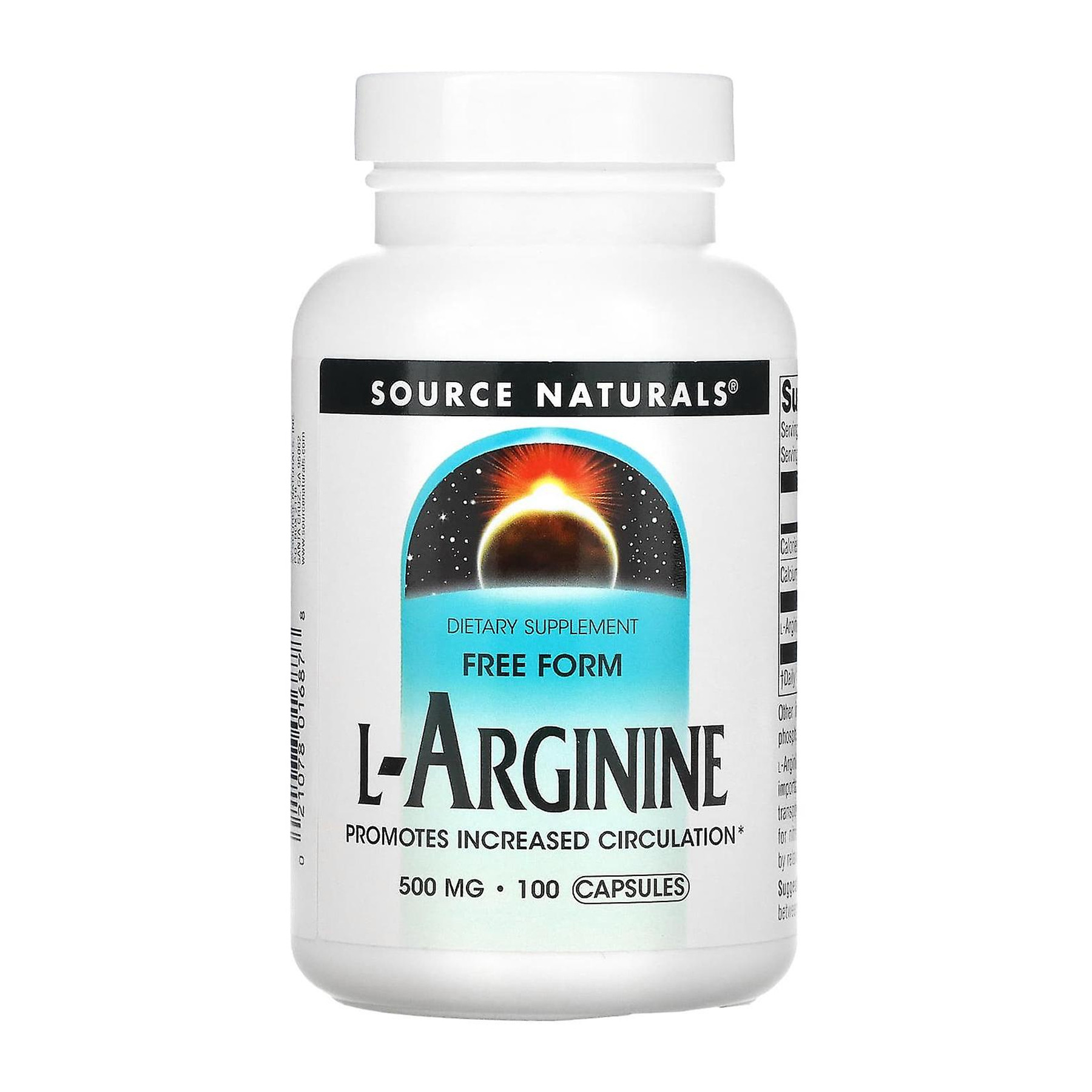 Таблетки Source Naturals L-Arginine 500 mg - 100 tabs 2023-10-6605