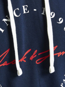 Толстовка JJHERRO SWEAT HOOD 12188849-Navy Blazer-Fit:SWEAT Jack&Jones L Темно-синій 12188849-NAVY BLAZER-FIT: