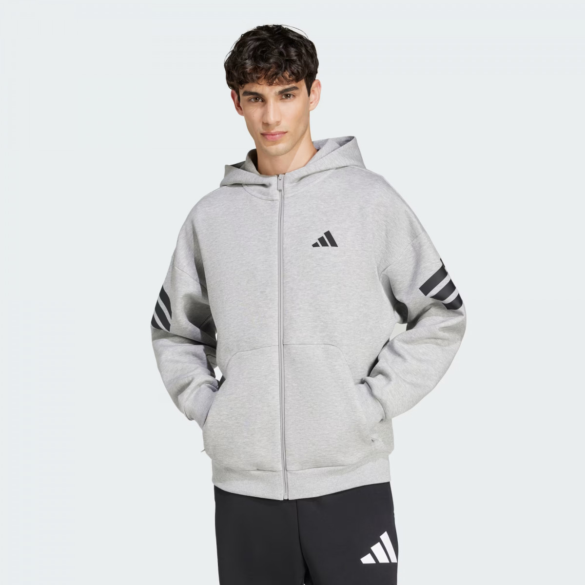 Толстовка M FI 3S FZ JD4828 Adidas L Сірий JD4828
