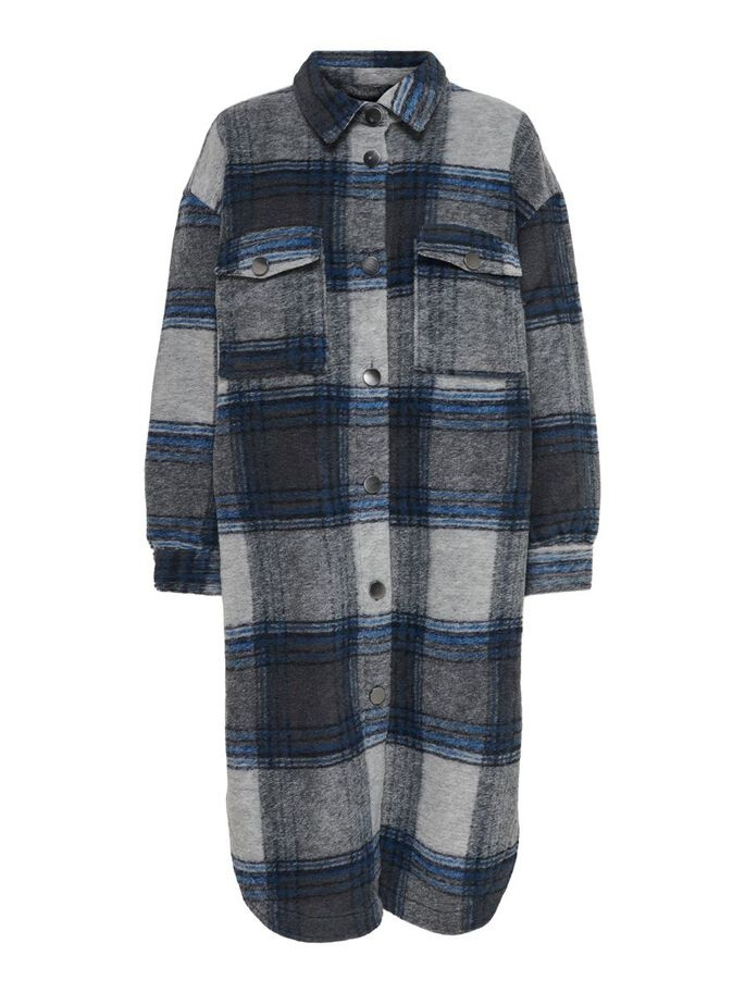 Пальто ONLANDREA X-LONG SHACKET CC OTW 15230329-Blue Graphite-Detail:LGM + CAMPANULA + HO ONLY L Син 15230329-Blue Graphite-De