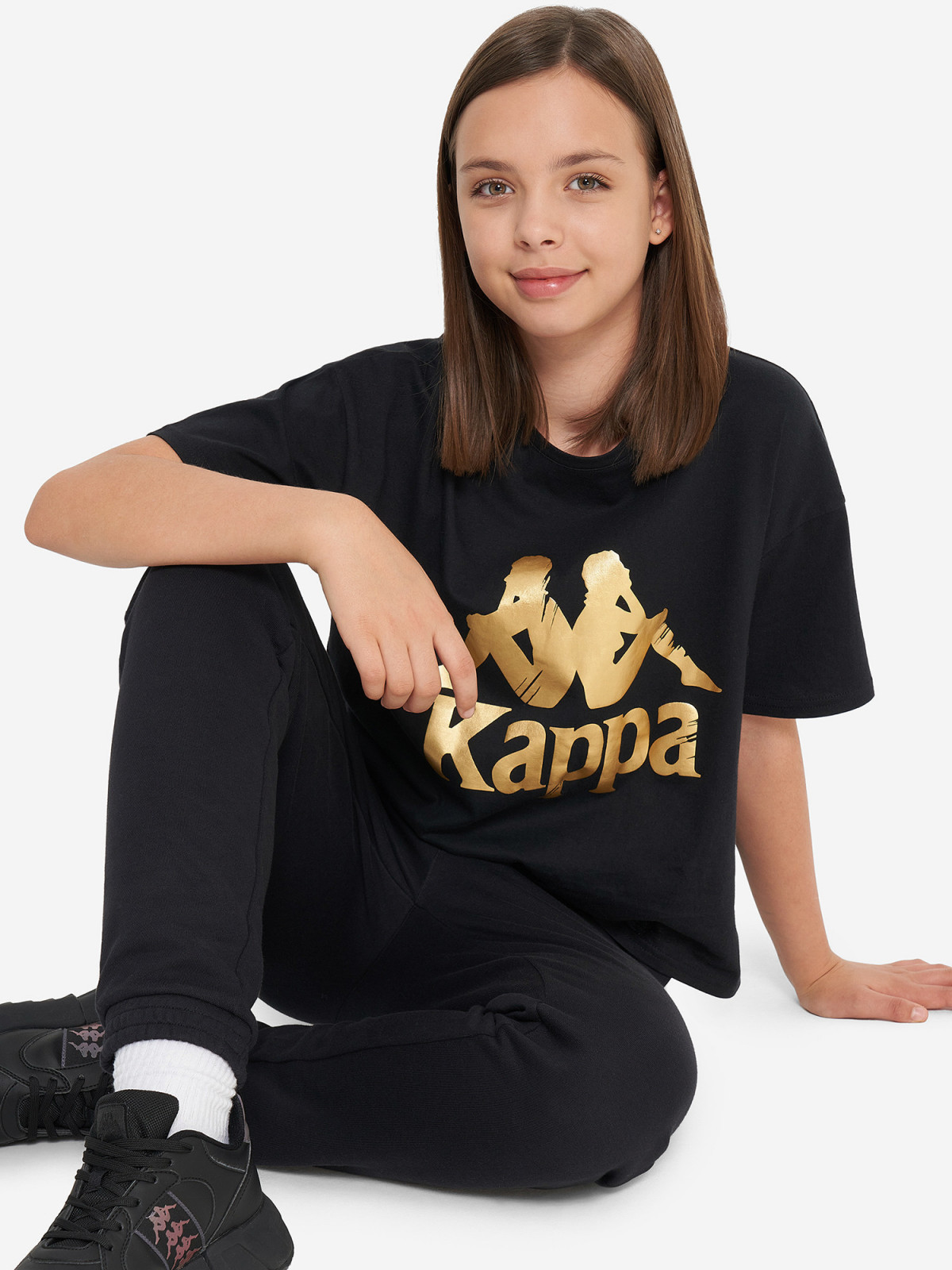 Футболка для дівчаток 134207KAP-99 Kappa 134-140 Чорний 134207KAP-99