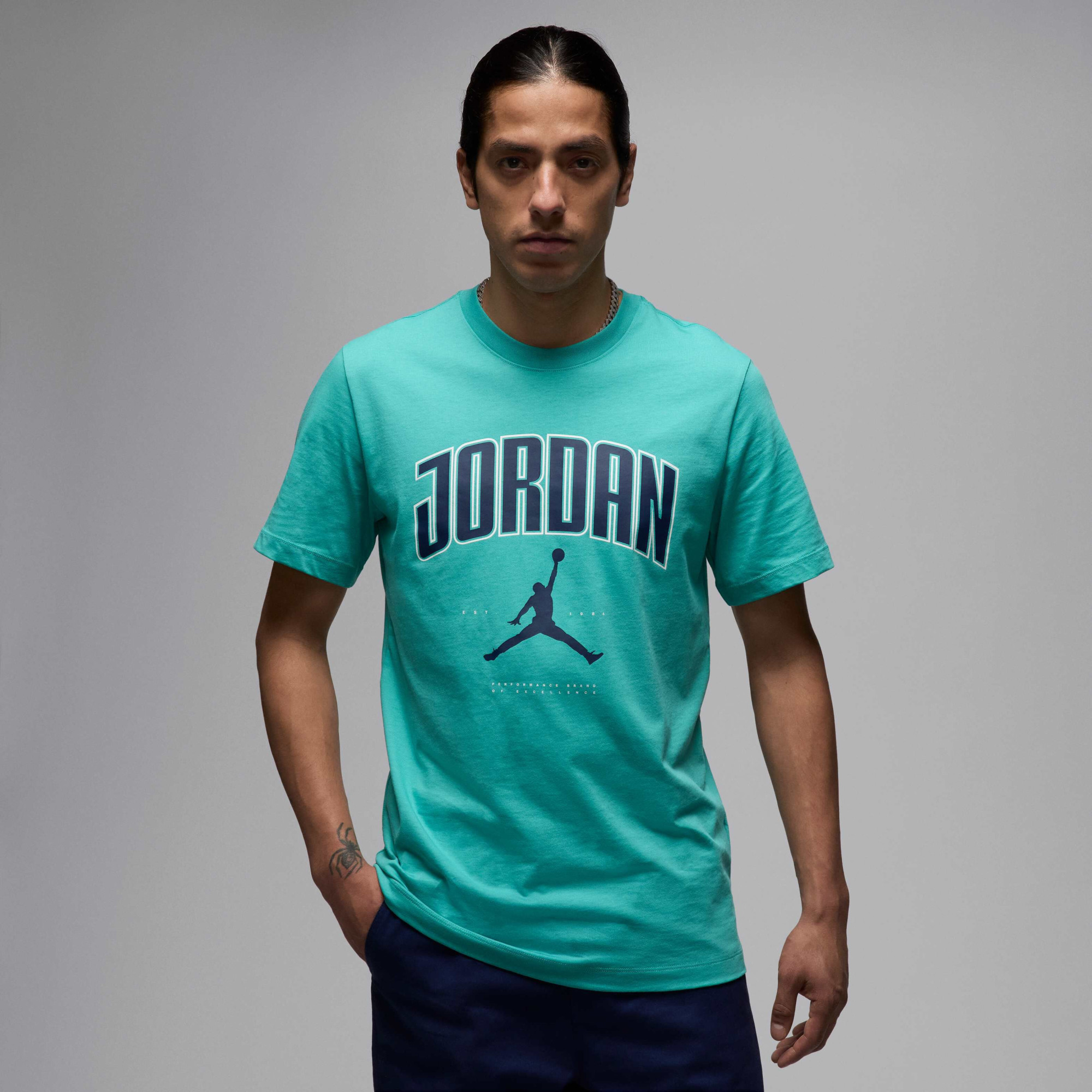 Футболка чоловіча Air Jordan J City 88 Ss Crew Turquoise HQ0009-392