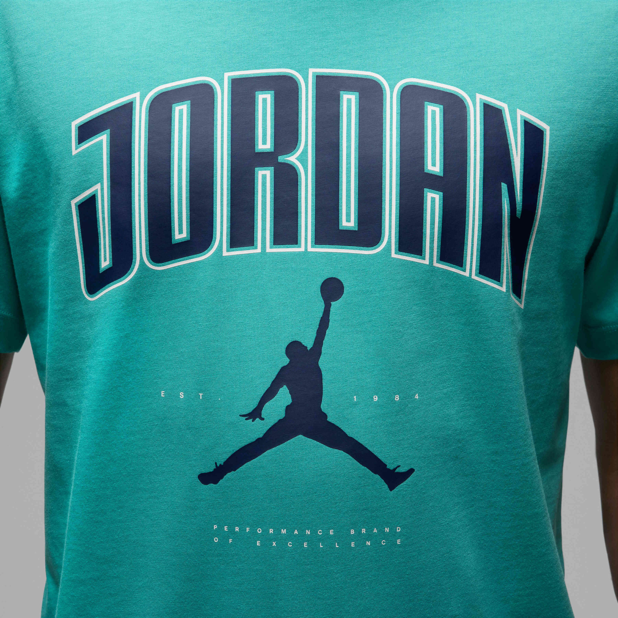Футболка чоловіча Air Jordan J City 88 Ss Crew Turquoise HQ0009-392