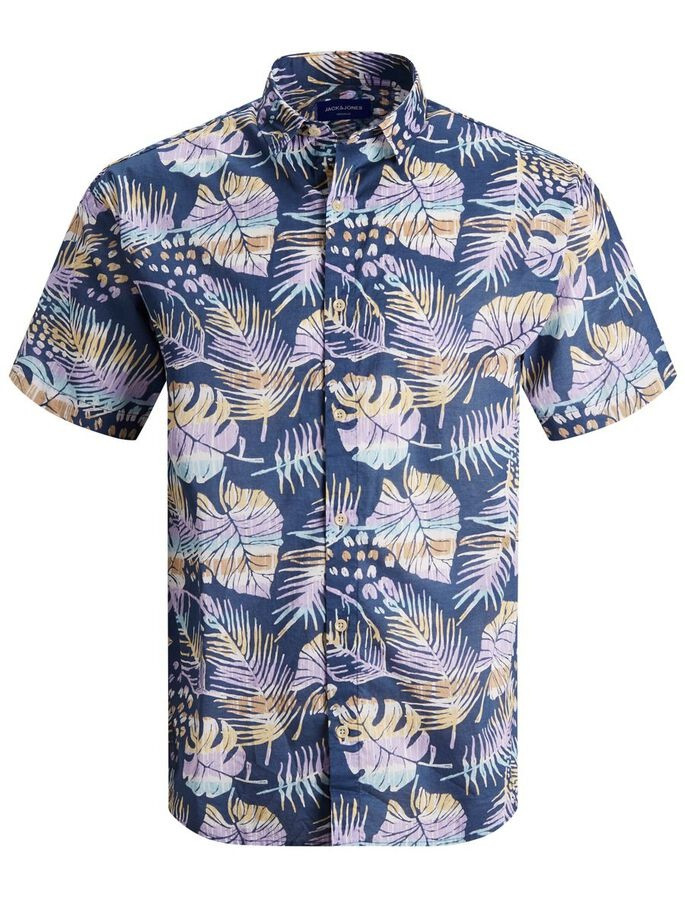 Сорочка JORHAZY SHIRT SS LTN 12187954 Ensign Blue Jack&Jones S Синій 12187954EnsignBlue