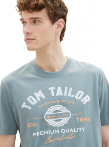 Футболка LOGO TEE MEN'S T-SHIRT 1037735-27475 Tom Tailor L Сірий 1037735-27475