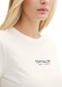 Футболка women's T-shirt 1045543-10332 Tom Tailor L Білий 1045543-10332