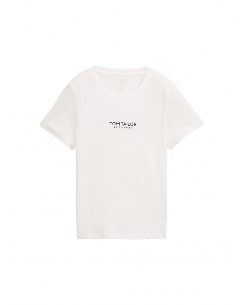 Футболка women's T-shirt 1045543-10332 Tom Tailor L Білий 1045543-10332