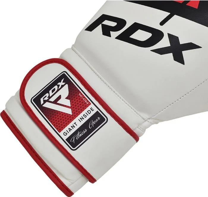 Рукавиці боксерські RDX BOXING GLOVES BGR-F7 білий, червоний 10 унцій (BGR-F7R) BGR-F7R