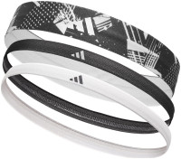 Пов'язка на голову Adidas Hairbands (Graphic) 3pk чорний, білий Уні One Size ADAC-16161