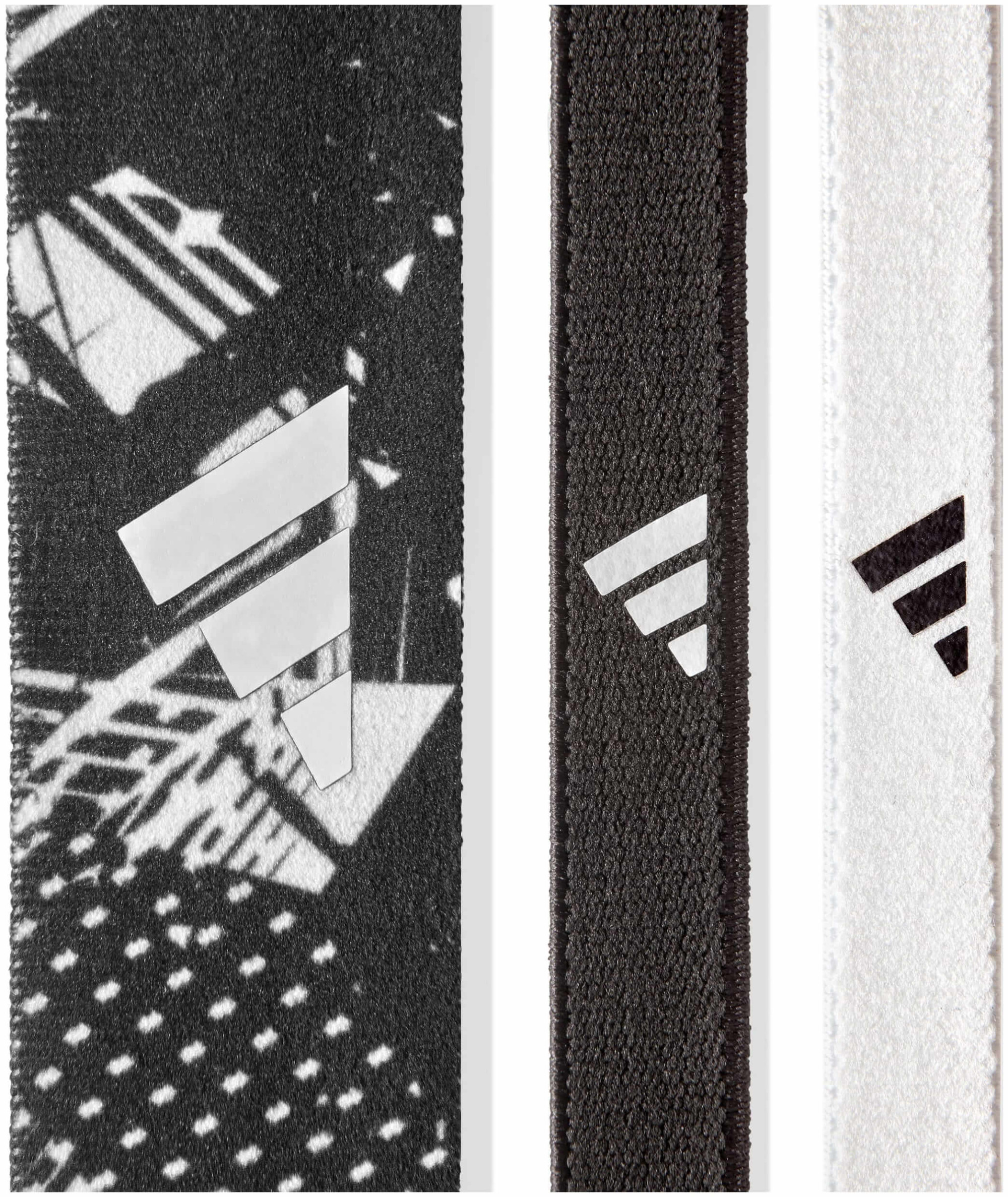 Пов'язка на голову Adidas Hairbands (Graphic) 3pk чорний, білий Уні One Size ADAC-16161