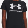 Футболка UA W SPORTSTYLE LOGO SS чорний Жін MD 1356305-001