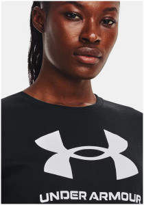 Футболка UA W SPORTSTYLE LOGO SS чорний Жін MD 1356305-001