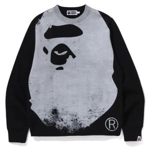 Джемпер A BATHNIG APE Men's APE HEAD OVER PRINT CREWNECK SWEAT 1K80113006