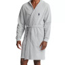 Халат Ralph Lauren Brushed Fleece Hooded Robe Andover Heather black P291RL