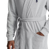 Халат Ralph Lauren Brushed Fleece Hooded Robe Andover Heather black P291RL