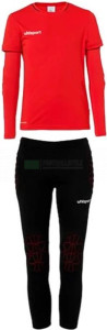 Футбольна форма воротарська дитячий Uhlsport Save Goalkeeper Set Junior червоно-чорний 1005303 04 1005303-04-CH