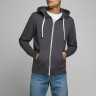 Толстовка JJEHOLMEN SWEAT ZIP HOOD NOOS 12136884-Dark Grey Melange-Fit:REG FIT Jack&Jones L Темно-сі 12136884-DARK GREY MELANG