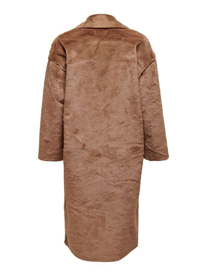 Пальто ONLDANIELLA LONG FUR COAT OTW 15239474-Toasted Coconut ONLY L Коричневий 15239474-Toasted Coconut