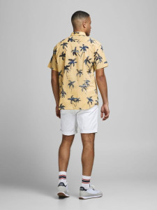Сорочка JORHAZY SHIRT SS LTN 12187954 Sahara Sun Jack&Jones M Жовтий 12187954SAHARASUN