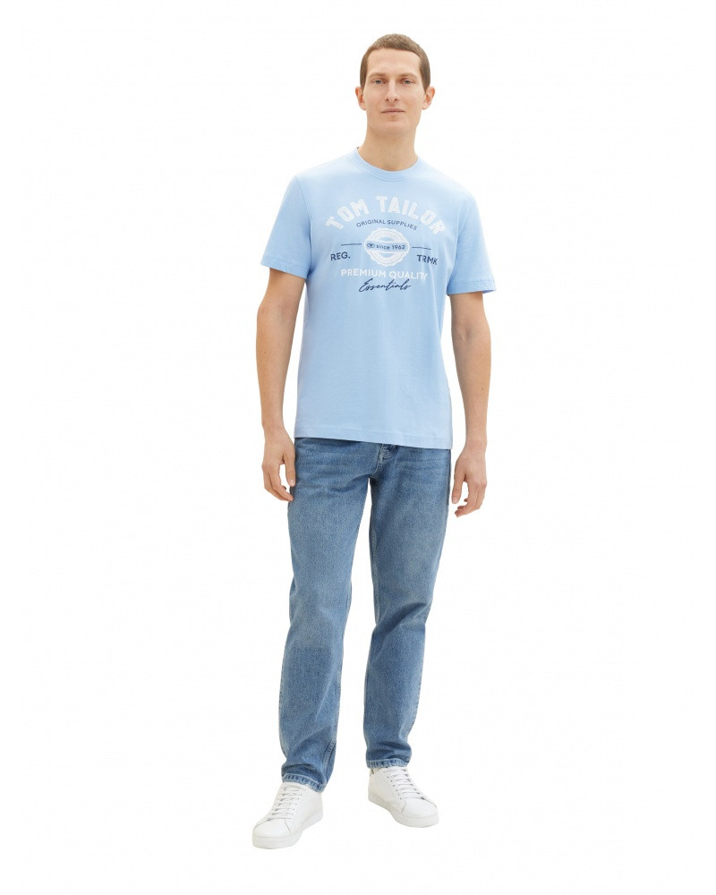 Футболка LOGO TEE MEN'S T-SHIRT 1037735-32245 Tom Tailor L Блакитний 1037735-32245