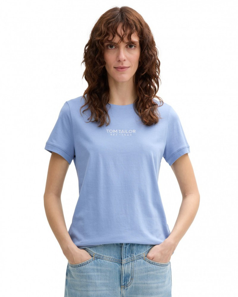 Футболка women's T-shirt 1045543-37106 Tom Tailor L Блакитний 1045543-37106