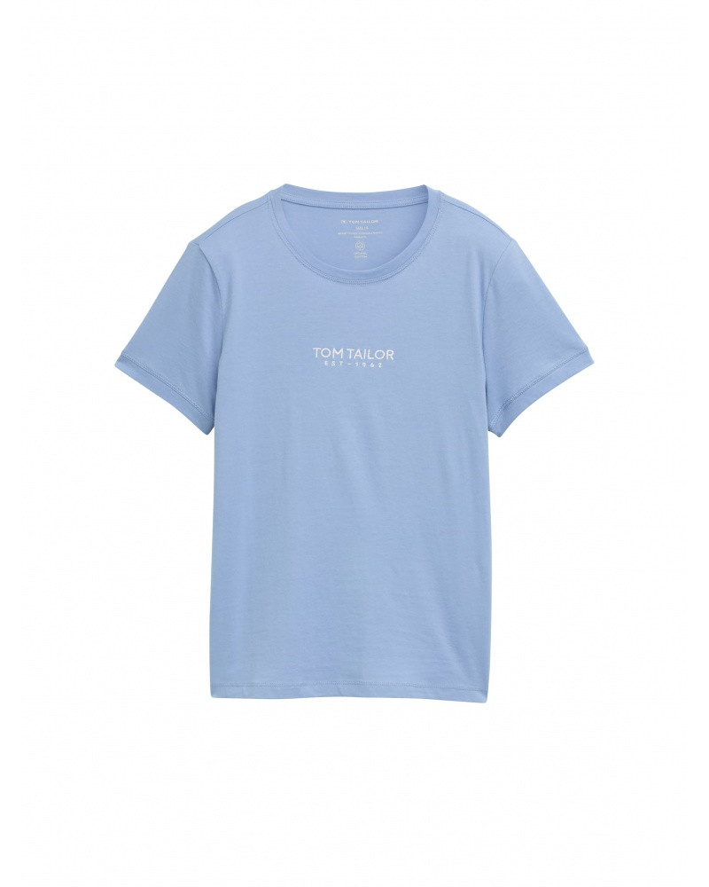 Футболка women's T-shirt 1045543-37106 Tom Tailor L Блакитний 1045543-37106